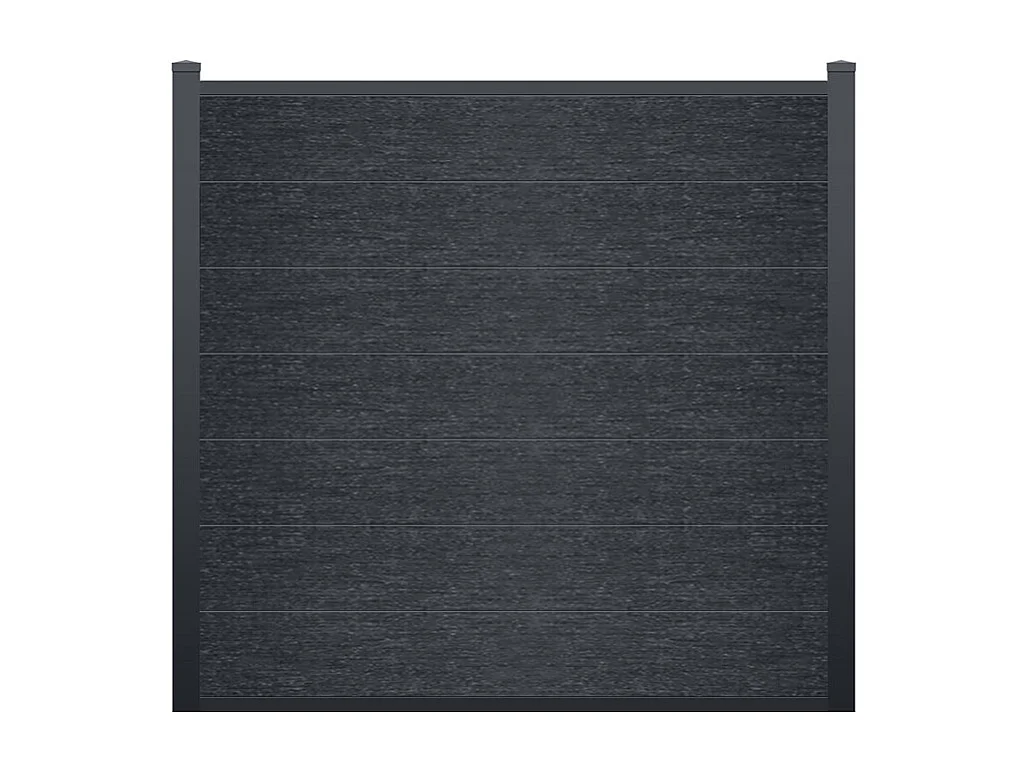 Clôture à enterrer H 181 cm - Kit de 7 lames en composite + 2 poteaux anthracite - ENOLA