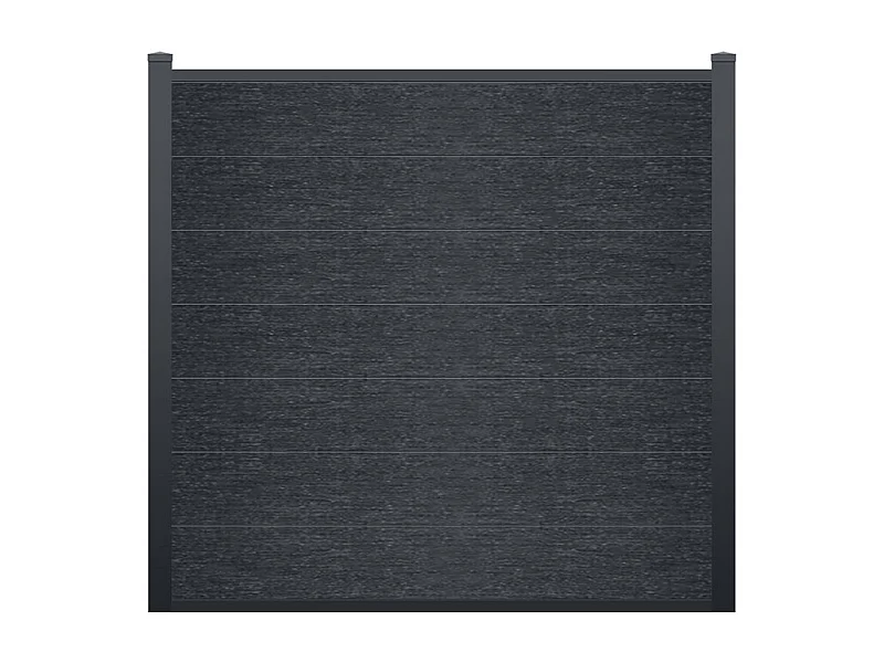 Clôture à enterrer H 181 cm - Kit de 7 lames en composite + 2 poteaux anthracite - ENOLA