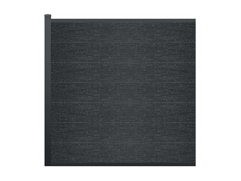 Vedação de pousar, altura 181 cm – Kit com 7 lâminas em compósito + 1 poste antracite – ENOLA