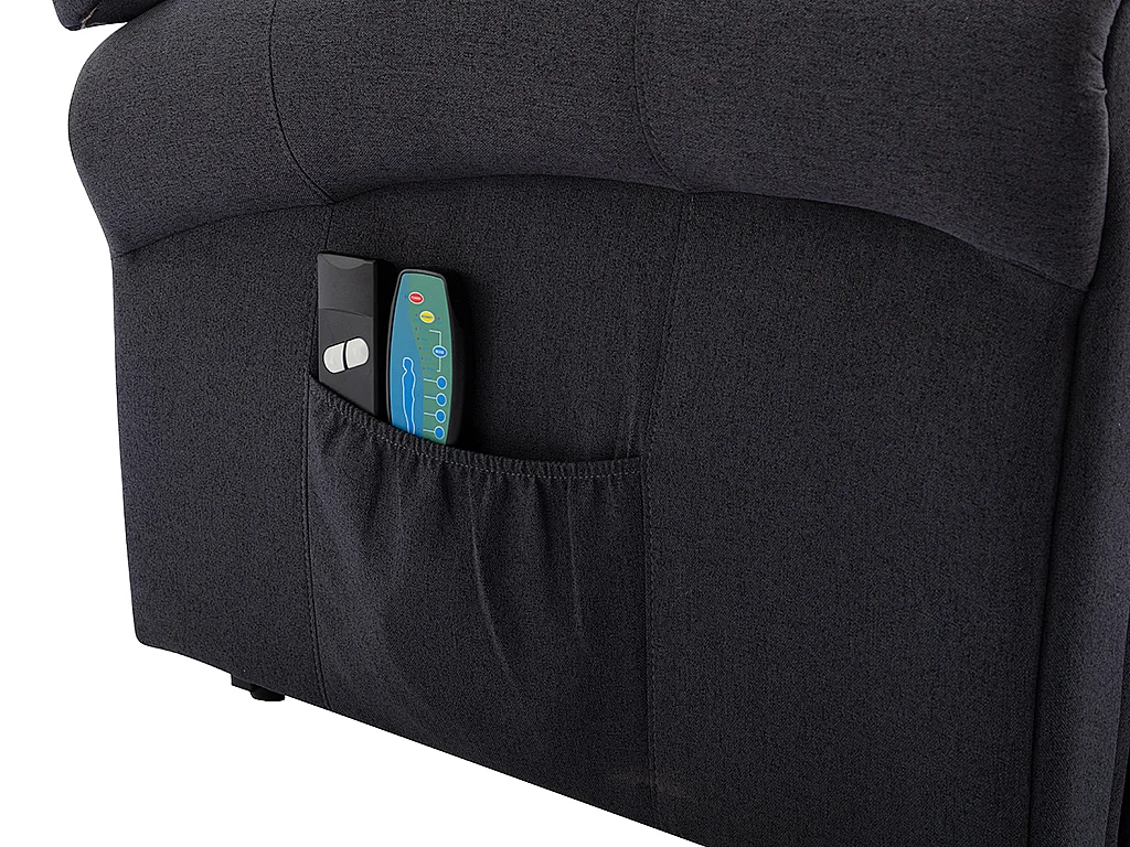 Sillón eléctrico de masaje de tela - Gris antracita - LOVARI