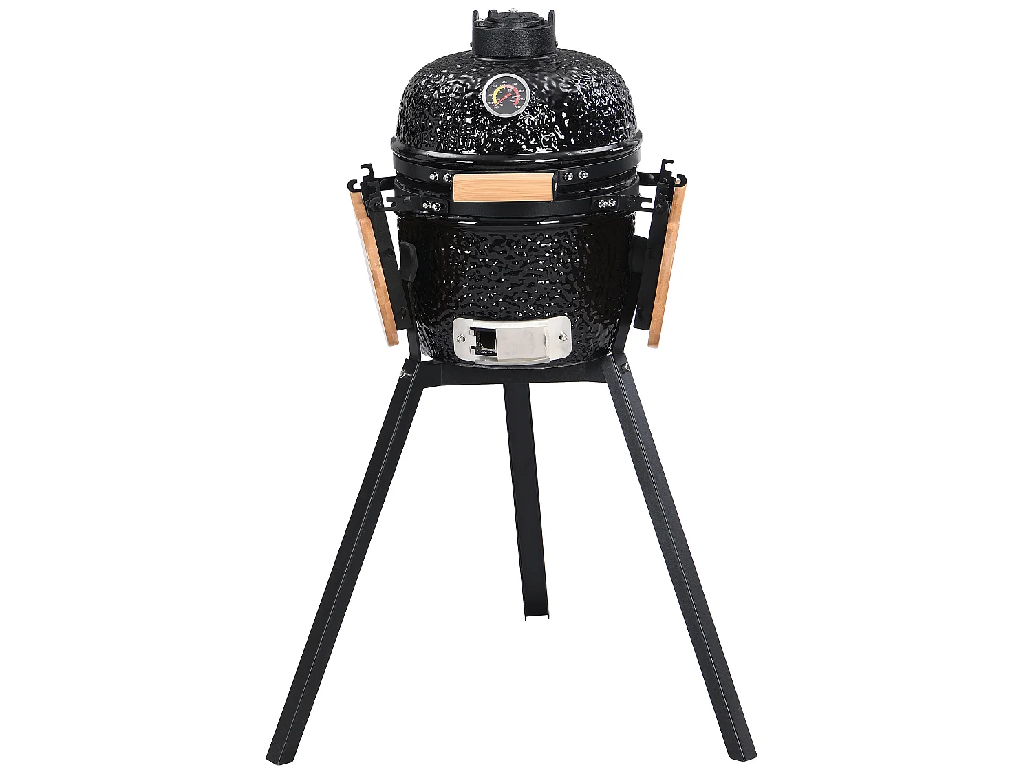 Barbecue kamado à charbon en céramique et bambou 32 x 52 x 94 cm - ERIKO