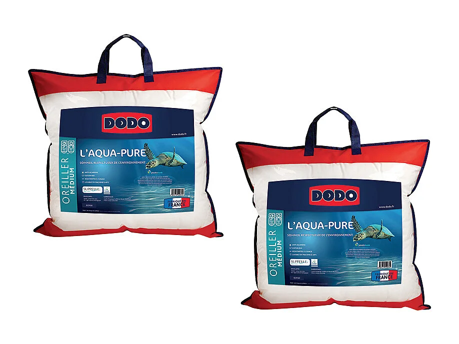Set van 2 kussens DODO AQUA-PURE - 60x60cm - Hoes van 100% biologisch katoen