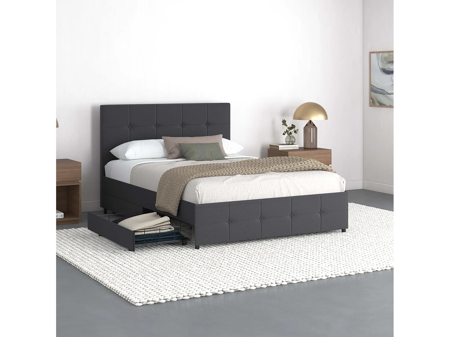 Rozet 140x200 4 lades Antraciet