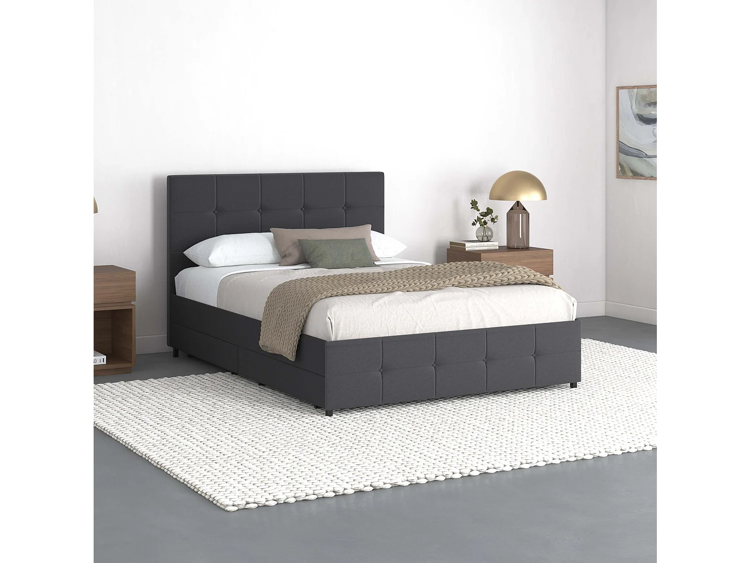 Rozet 140x200 4 lades Antraciet