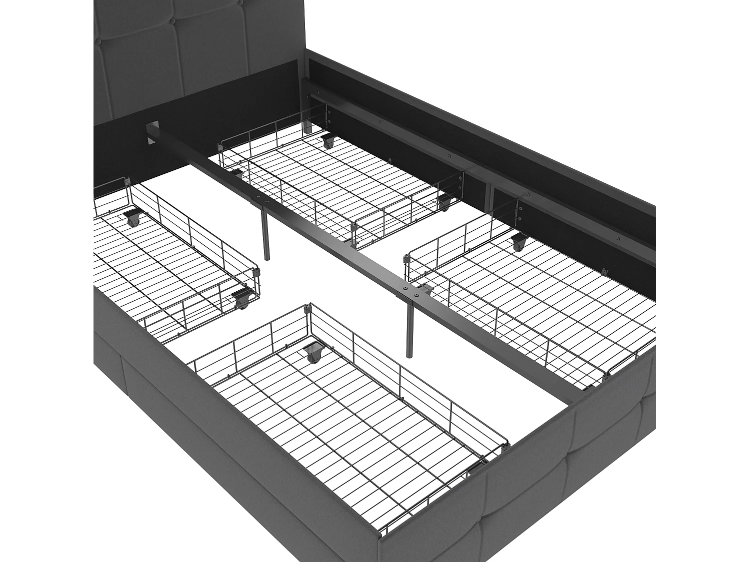 Rozet 140x200 4 lades Antraciet