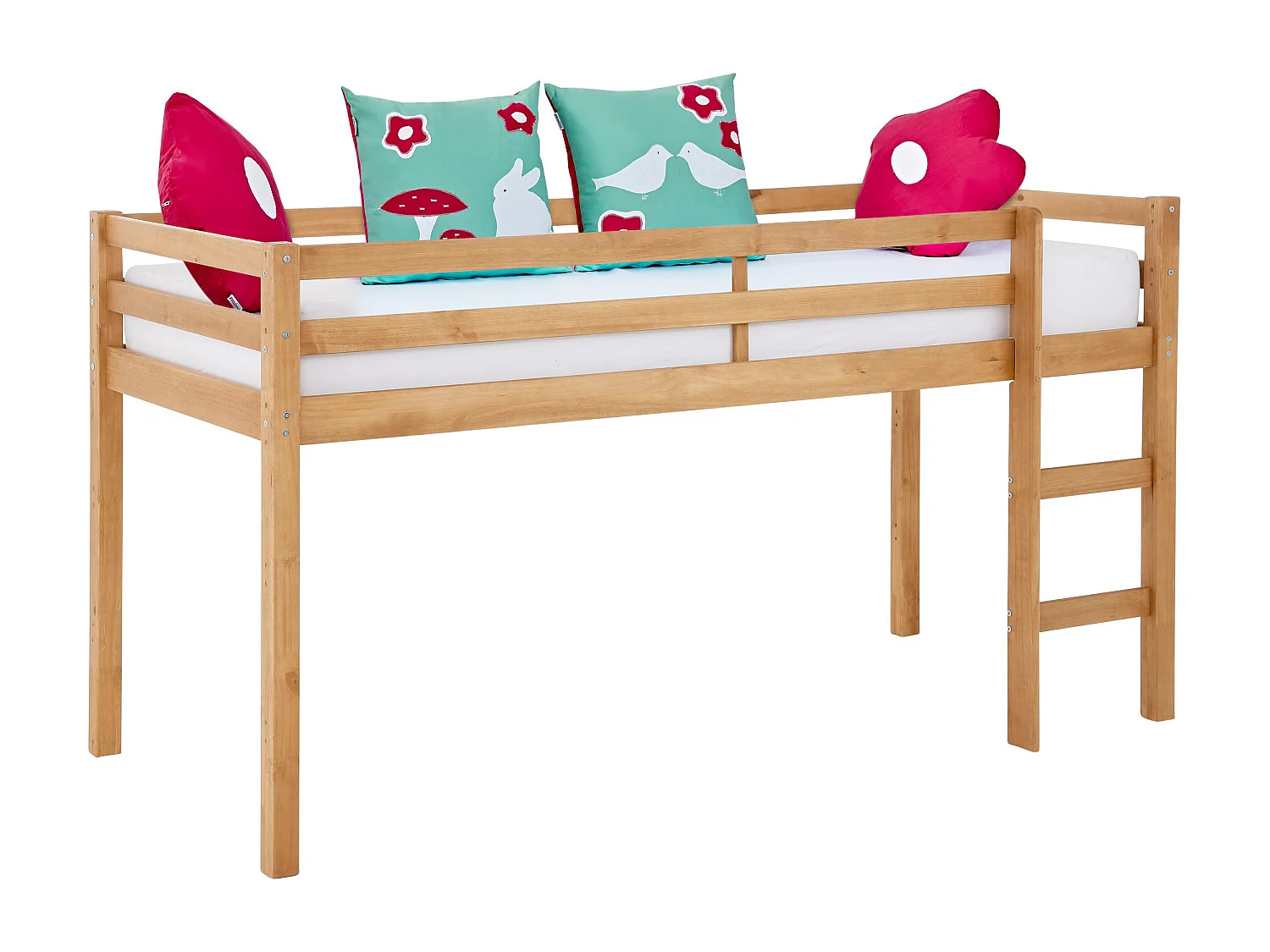 Alpi|Lit cabane surélevé en pin 90x200