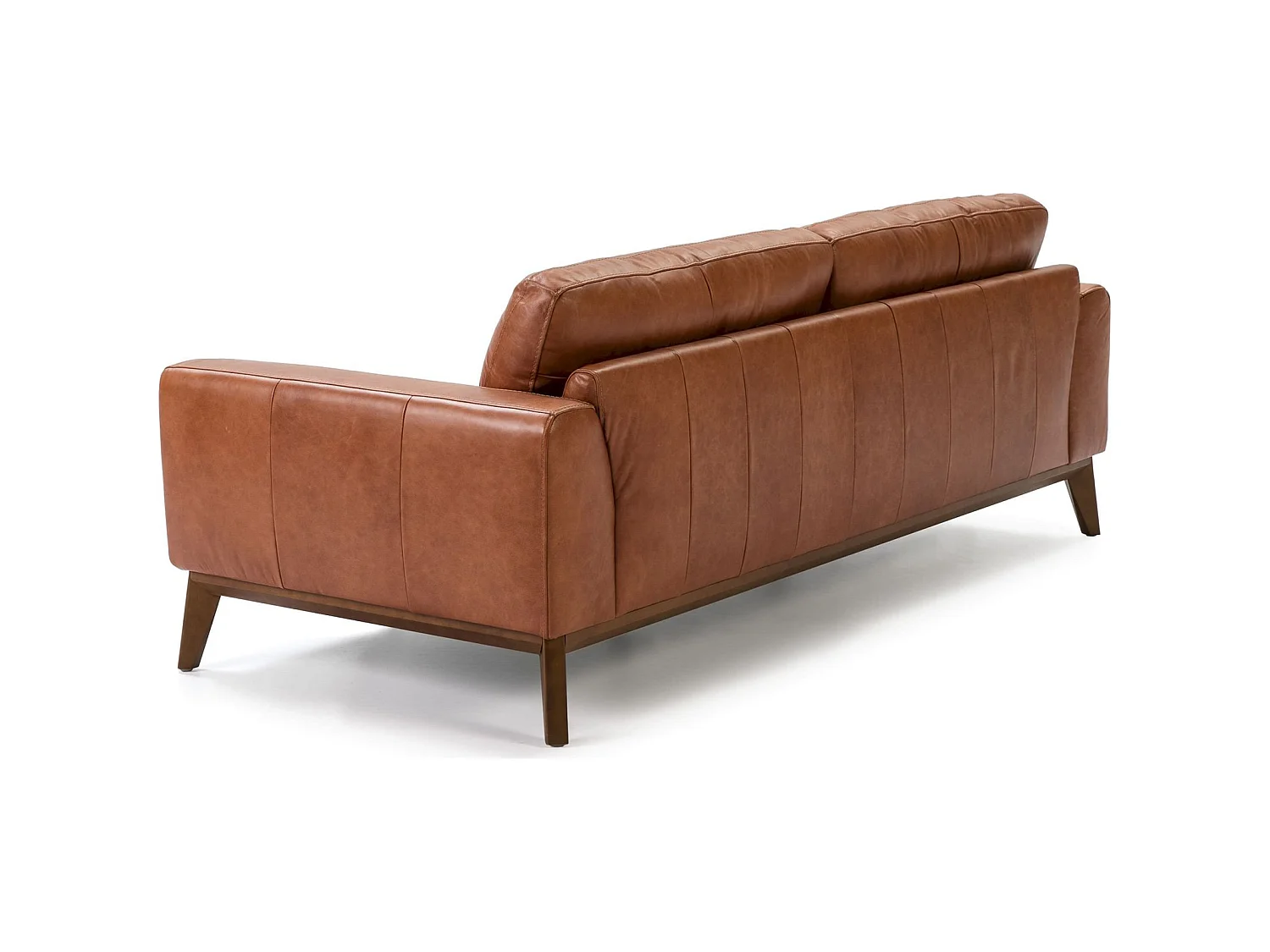 Canapé 3 places en cuir pieds bois