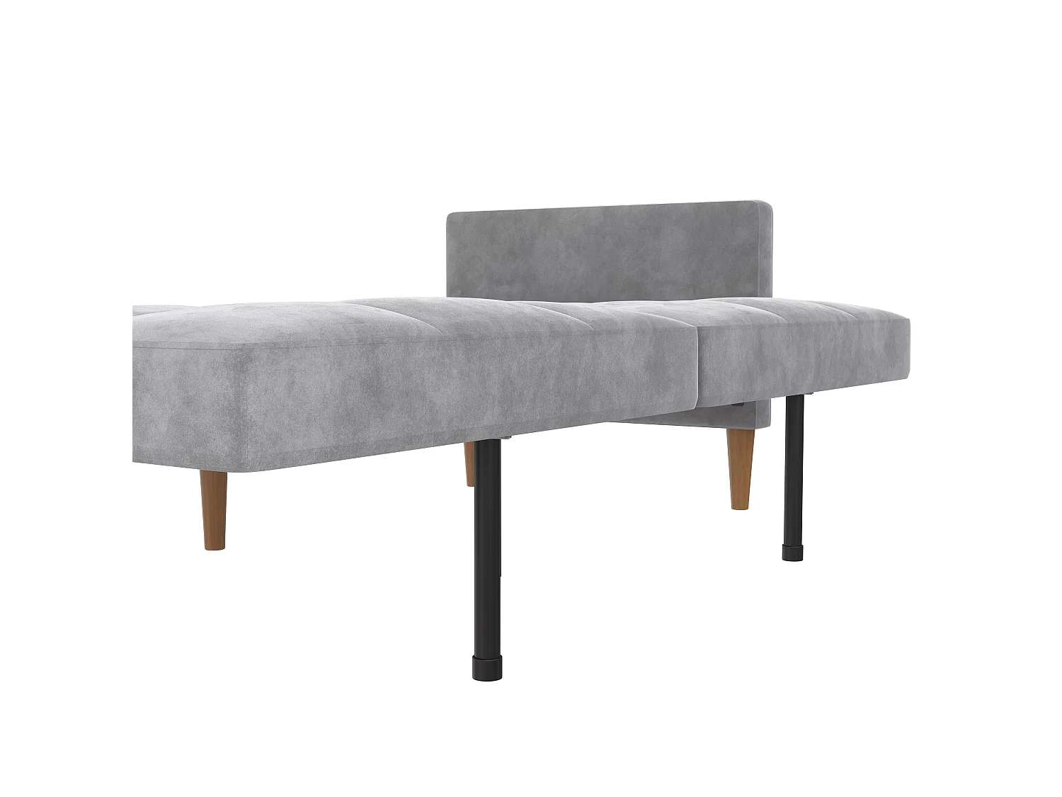 Lilly|Canapé-lit 3 places en velours gris clair