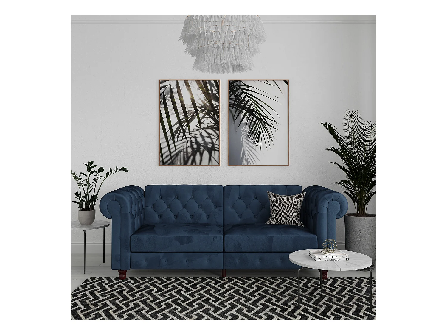 Felix 3-zits slaapbank blauw