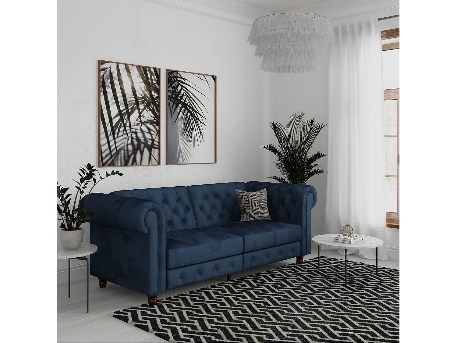 Felix 3-zits slaapbank blauw