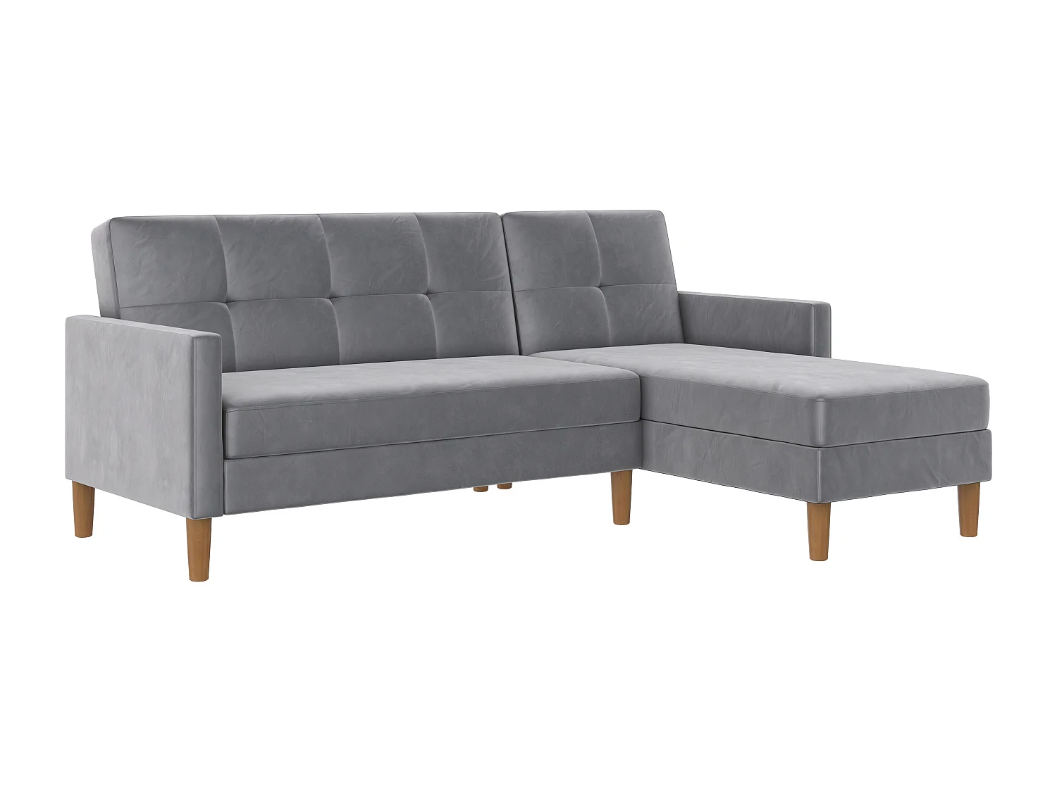 Sofá cama en forma de L Lilly stor gris claro