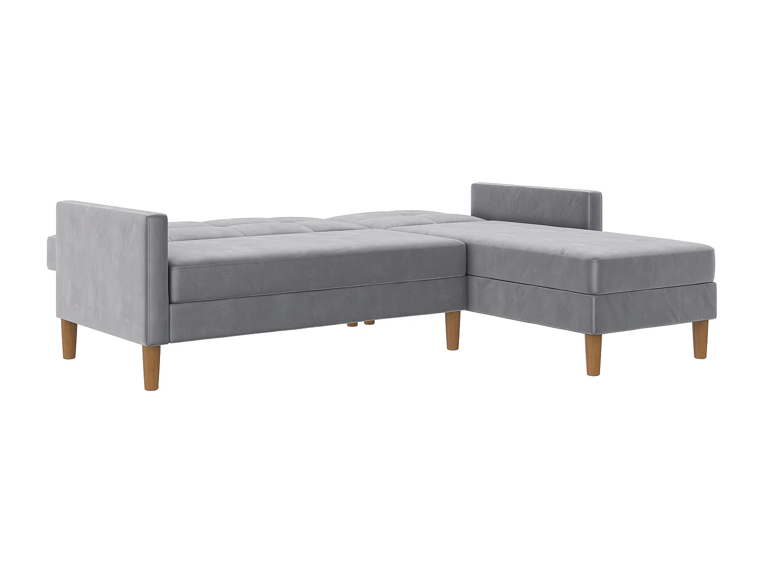 Sofá cama en forma de L Lilly stor gris claro