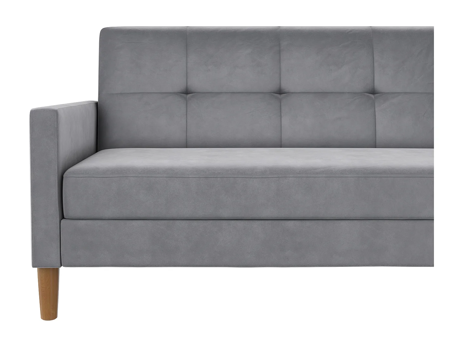 Sofá cama en forma de L Lilly stor gris claro