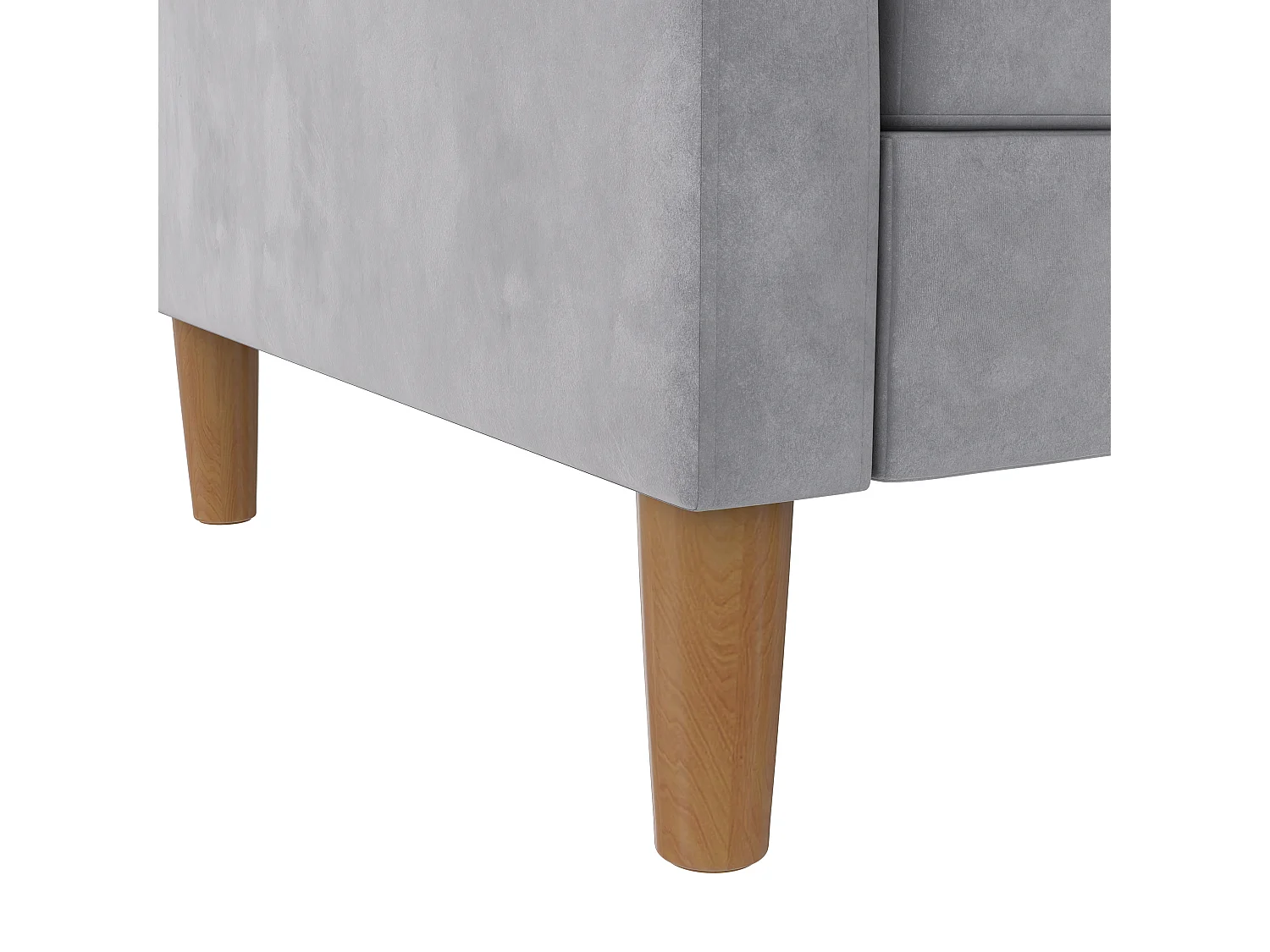 Sofá cama en forma de L Lilly stor gris claro