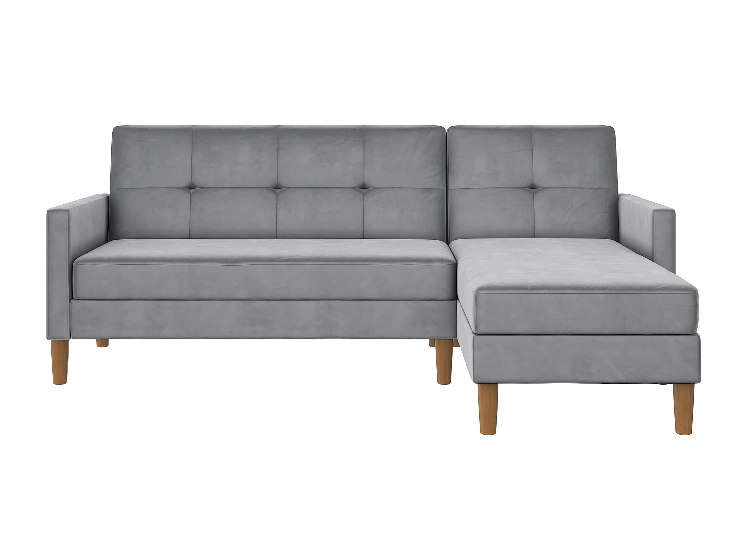 Sofá cama en forma de L Lilly stor gris claro