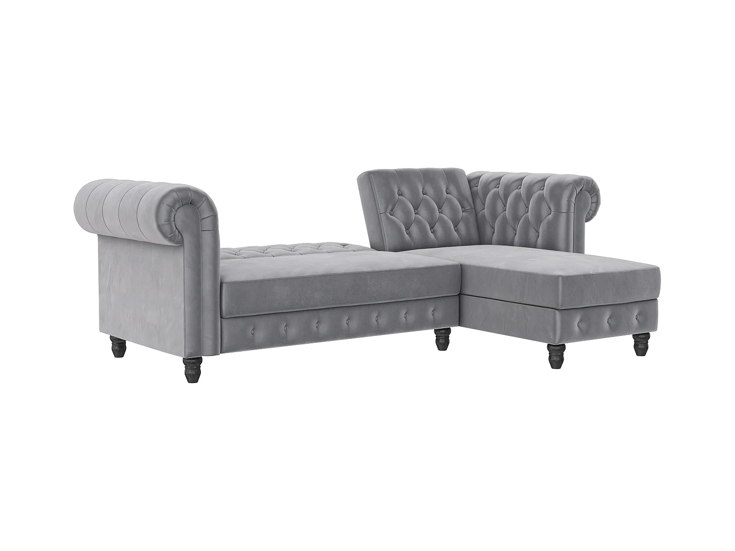 Felix L-vormige slaapbank lichtgrijs