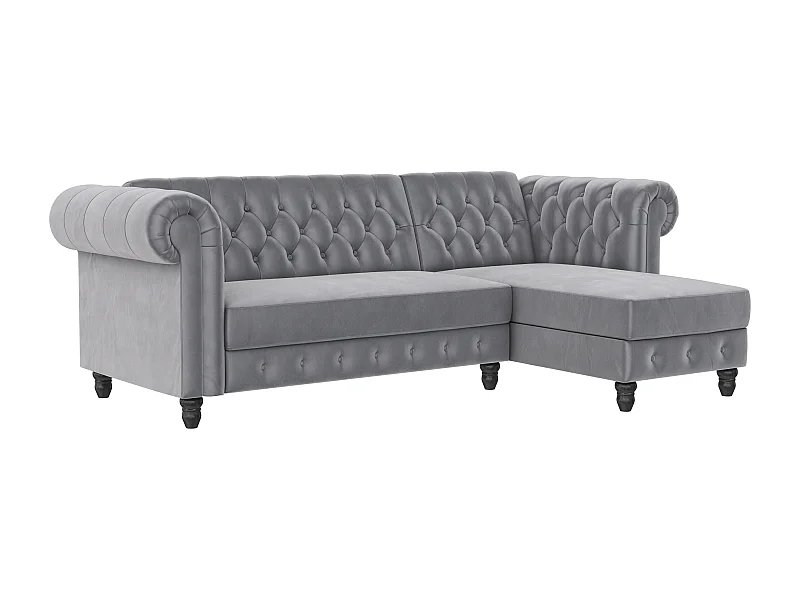 Felix L-vormige slaapbank lichtgrijs