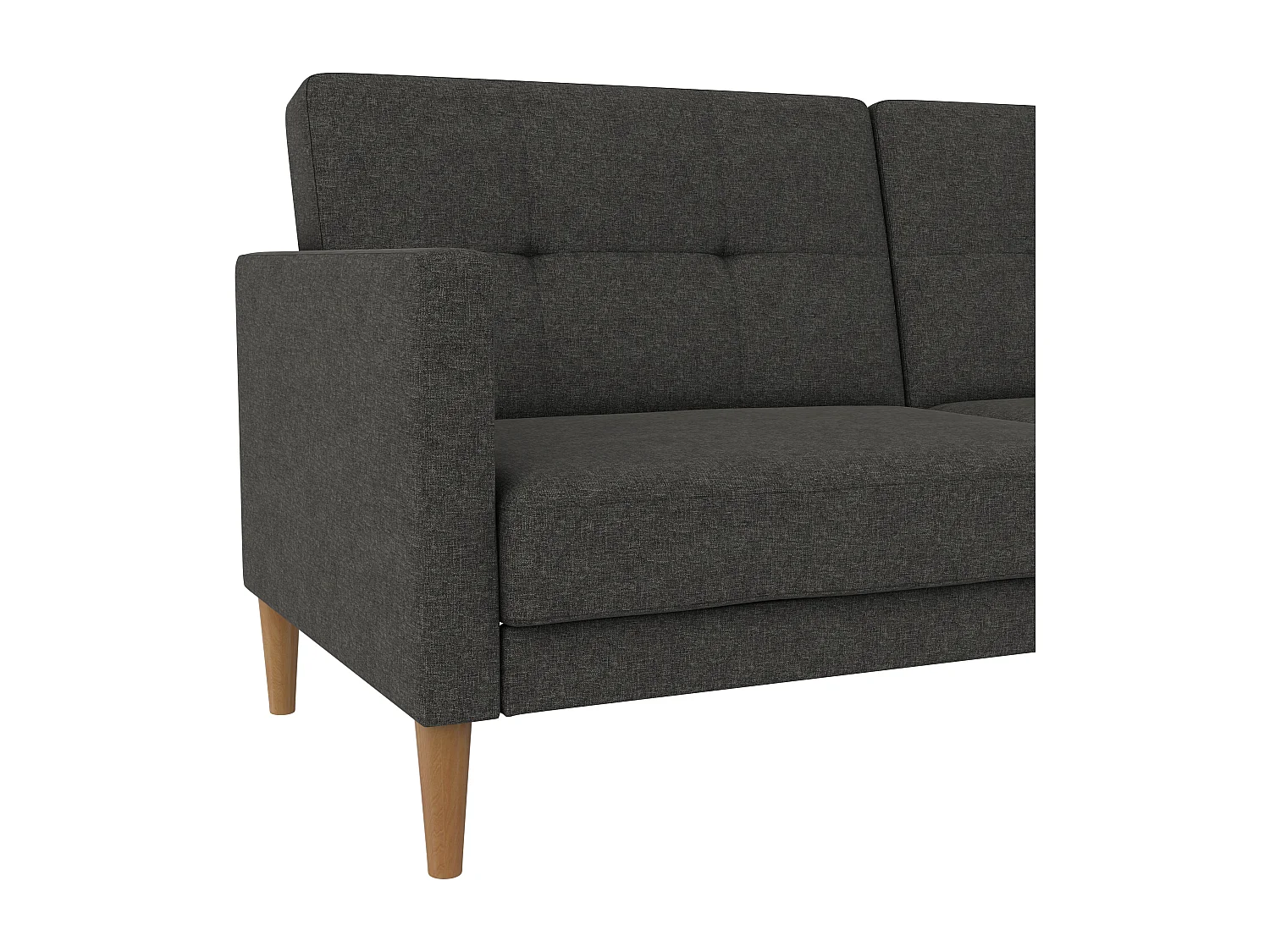 Sofá-cama de 3 lugares Lilly cinzento claro