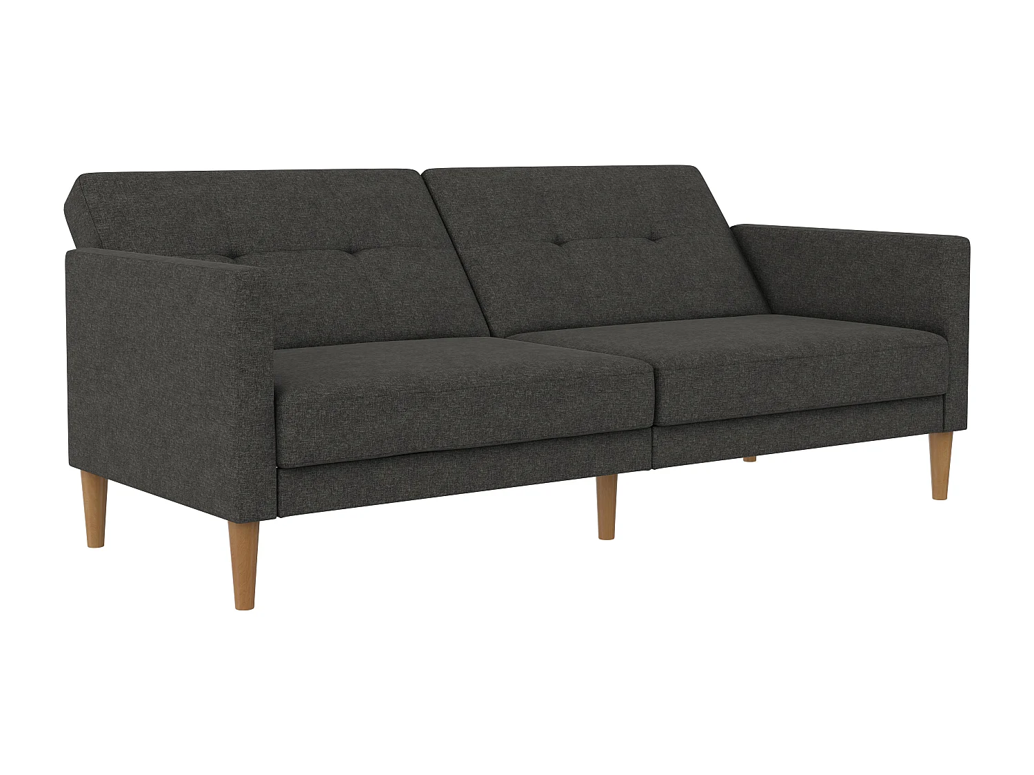 Sofá-cama de 3 lugares Lilly cinzento claro