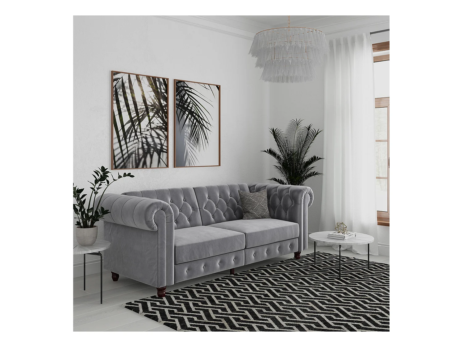 Felix 3-zits slaapbank lichtgrijs