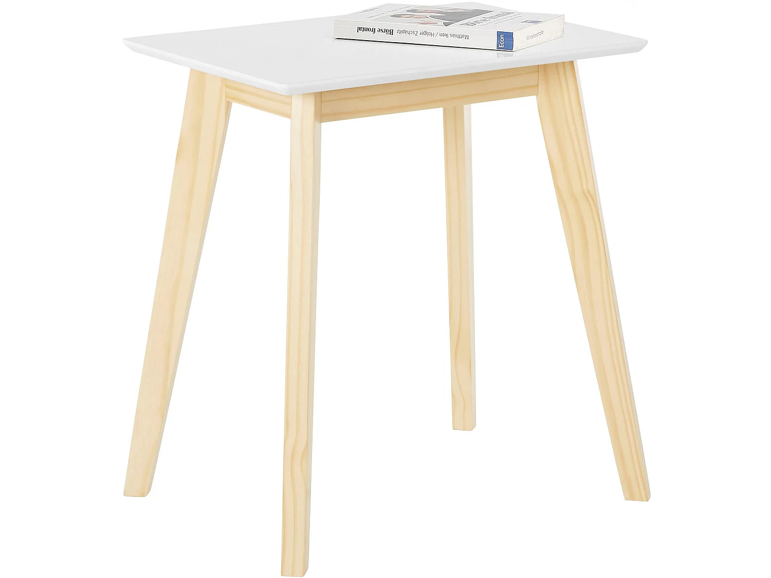Cody|Table d'appoint en MDF blanc