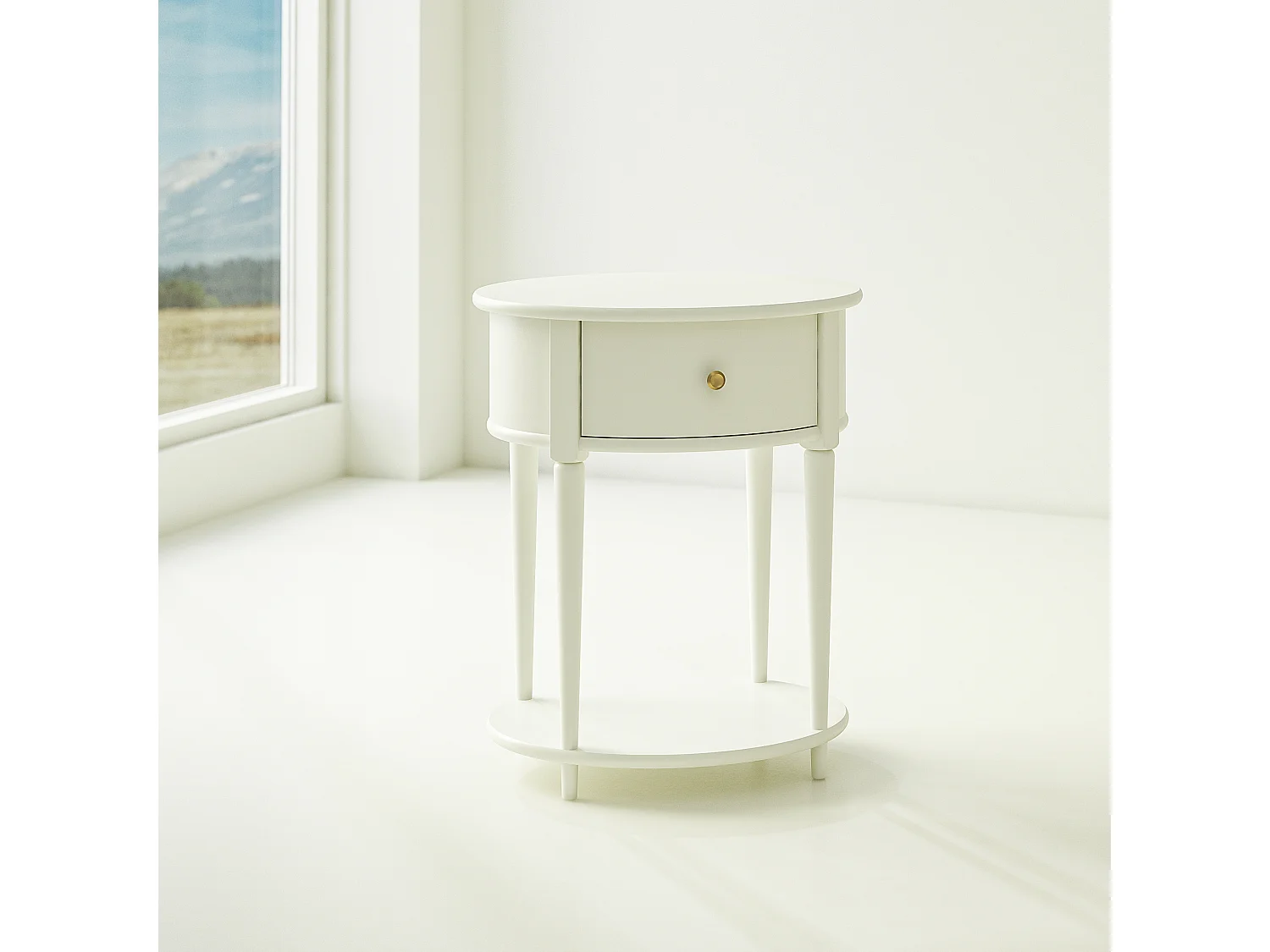 Aurora bijzettafel. Wit