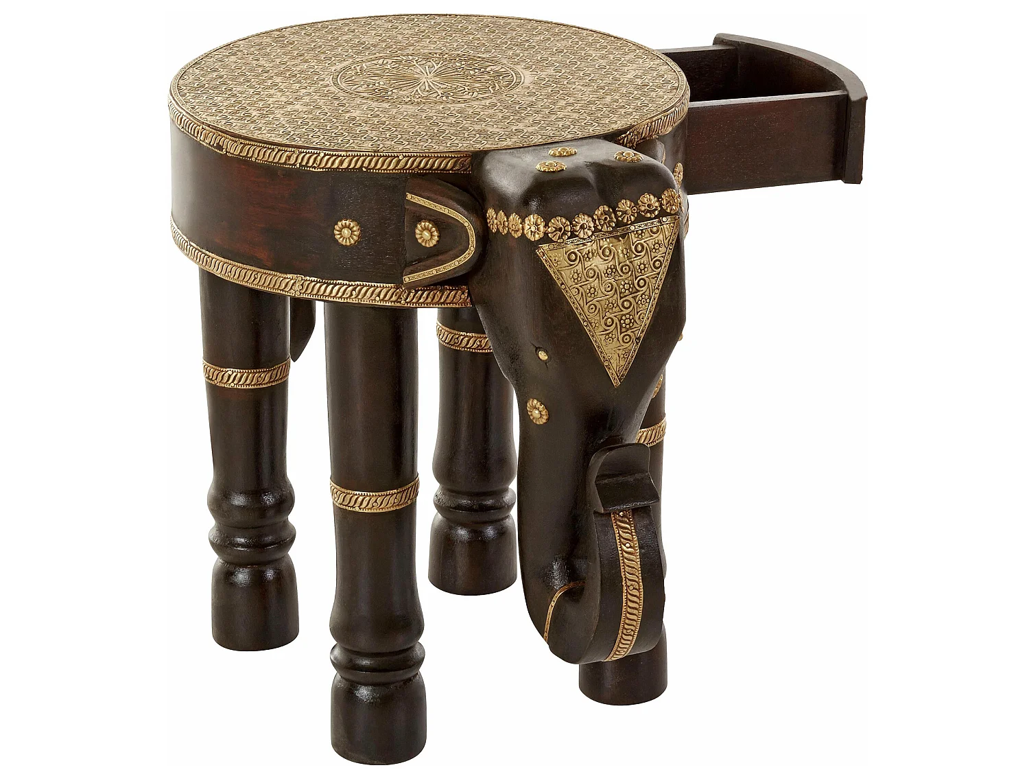 Salim|Table éléphant marron foncé