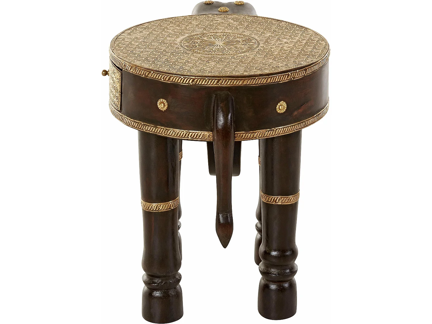 Salim|Table éléphant marron foncé