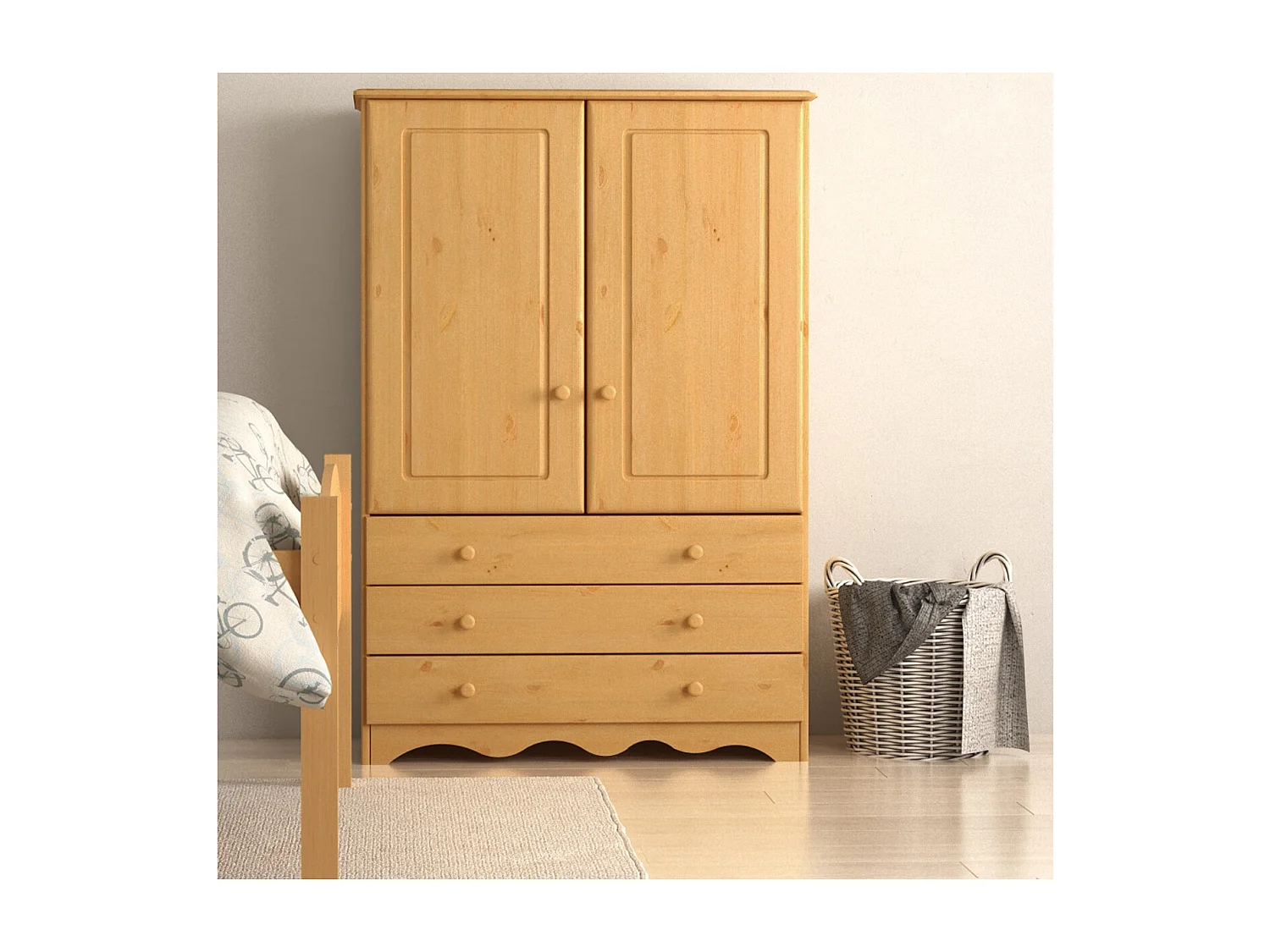 Minik Linnenkast 2 Deuren 3 Laden