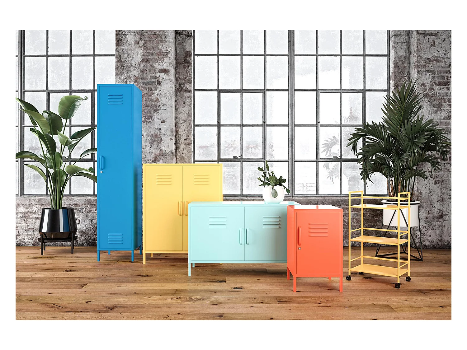 Cache | Metall-Rollwagen in Orange