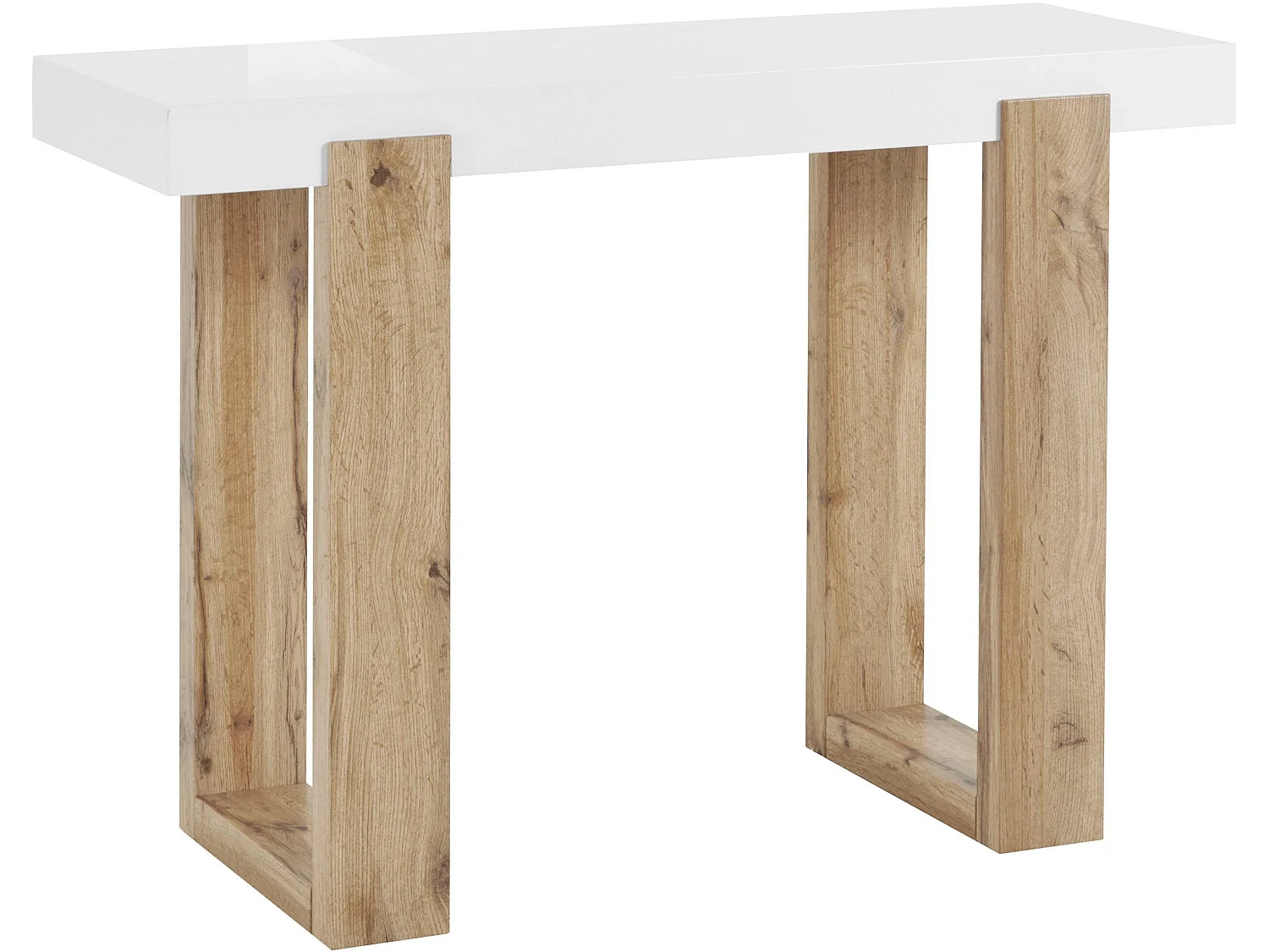 Solid|Table console en effet chêne blanc