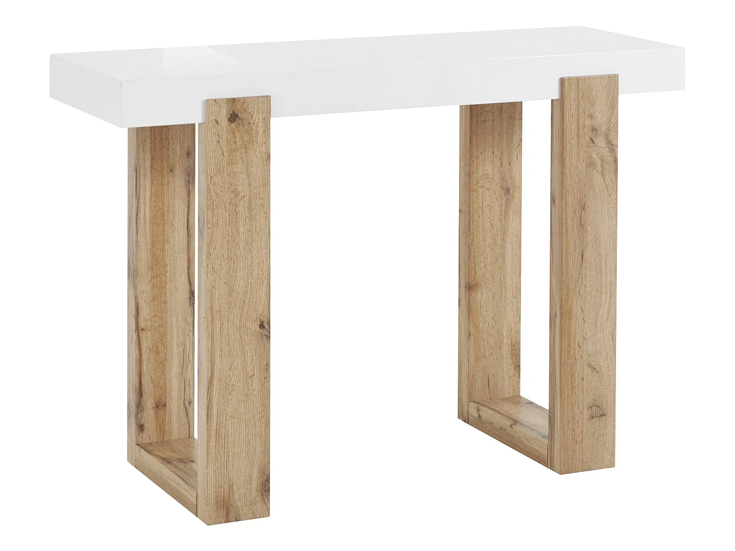 Solid|Table console en effet chêne blanc