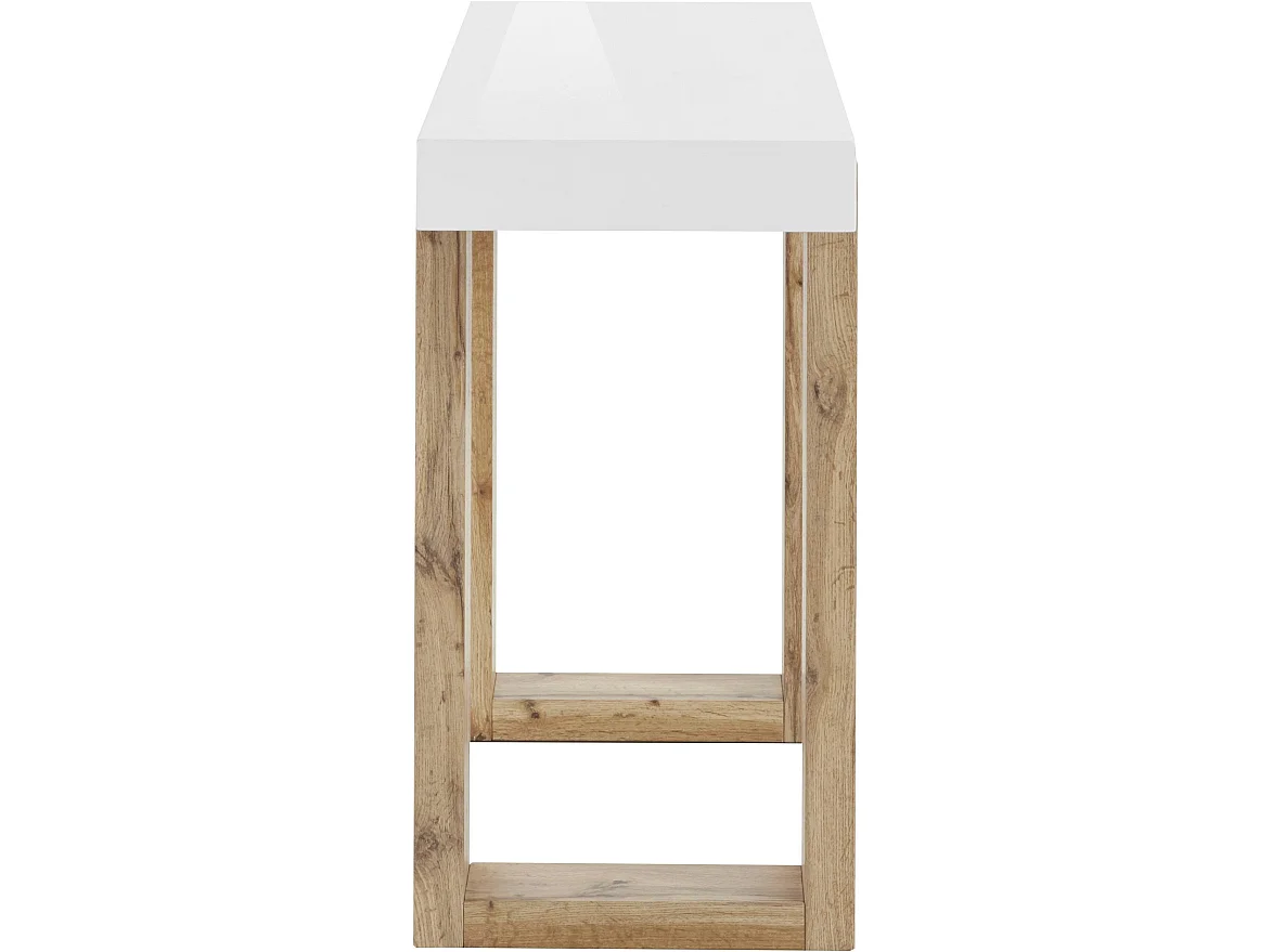 Solid|Table console en effet chêne blanc