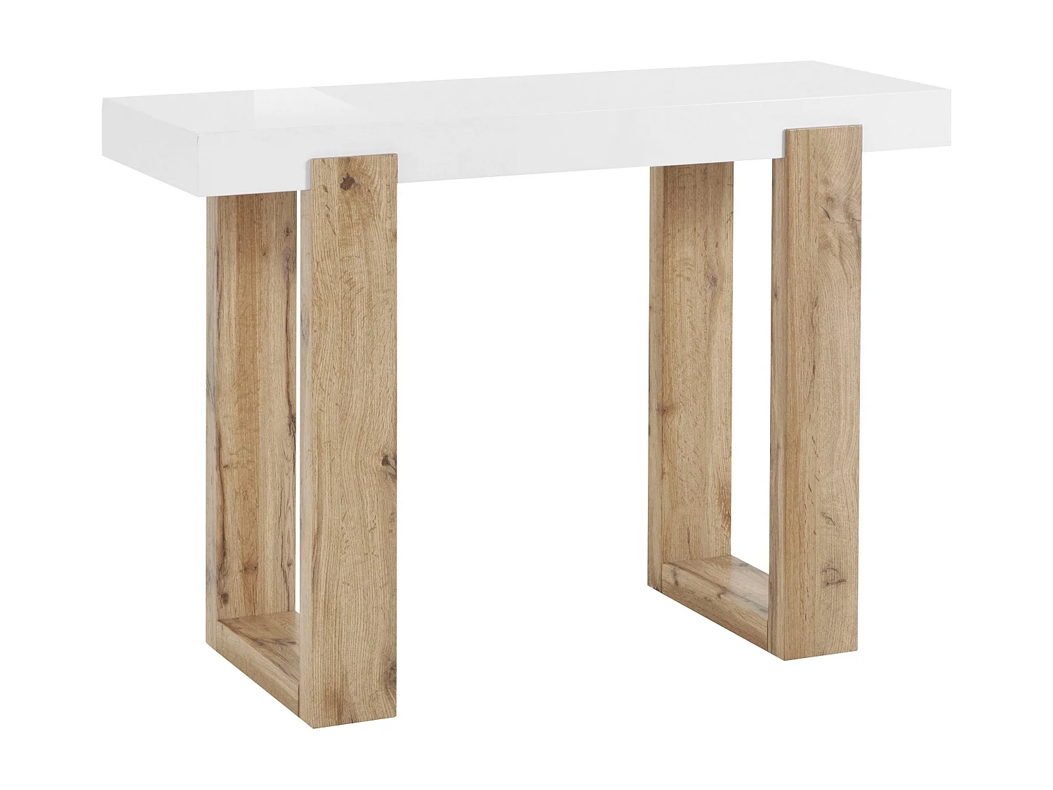 Solid|Table console en effet chêne blanc