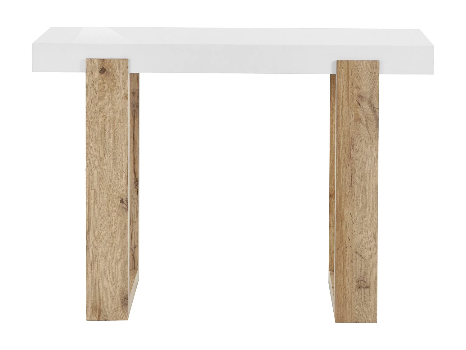 Solid|Table console en effet chêne blanc