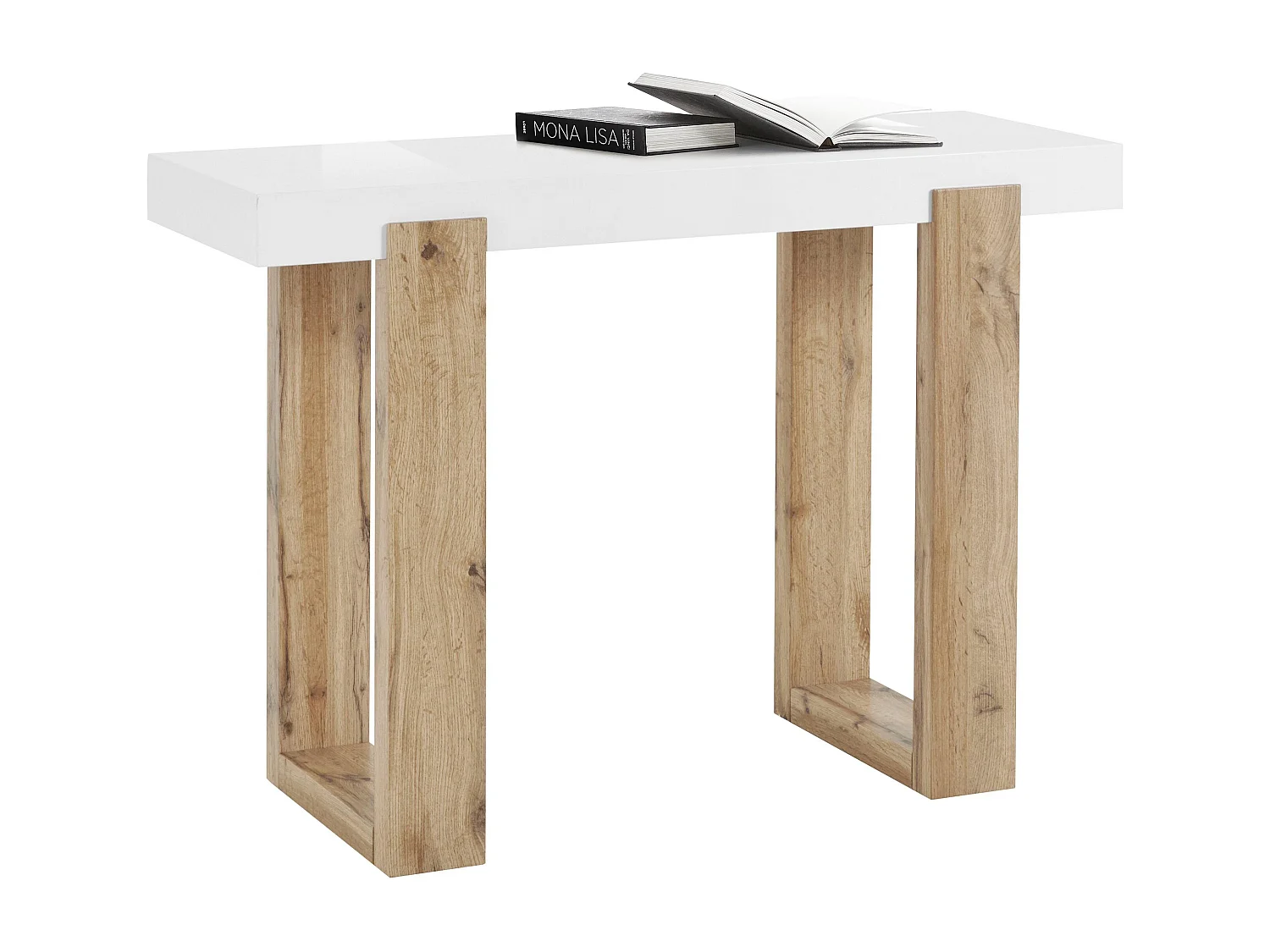 Solid|Table console en effet chêne blanc