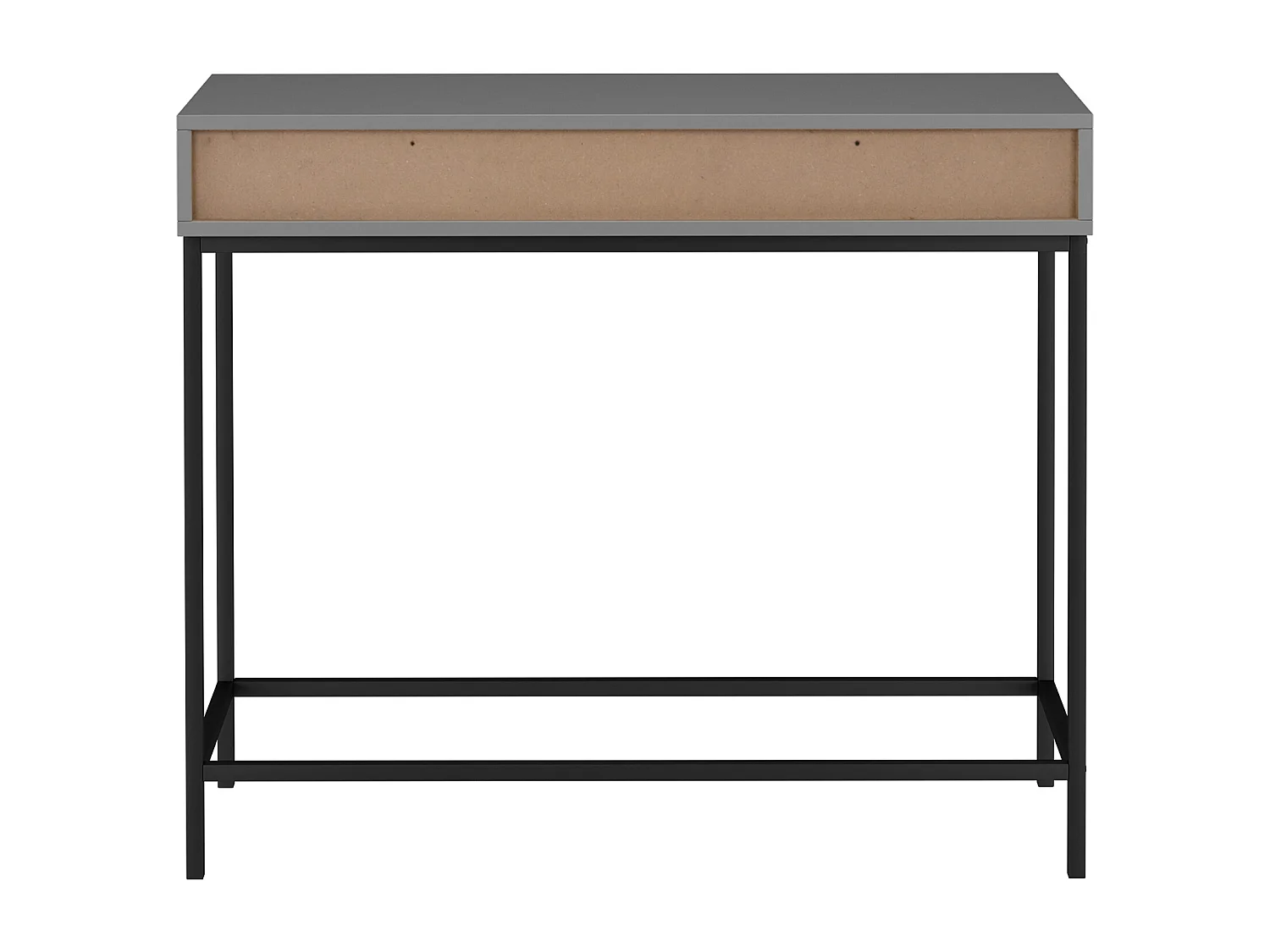 Celine|Table console avec 2 tiroirs en mélaminé gris