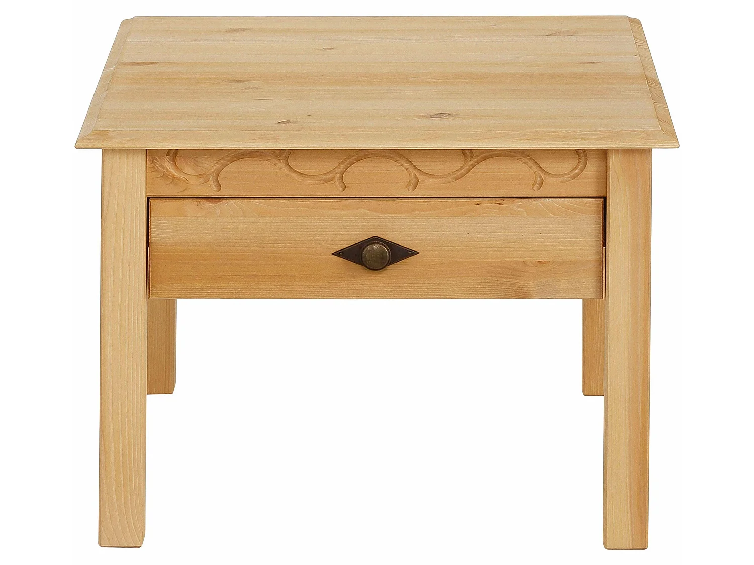 Laura|Table basse avec 1 tiroir en pin