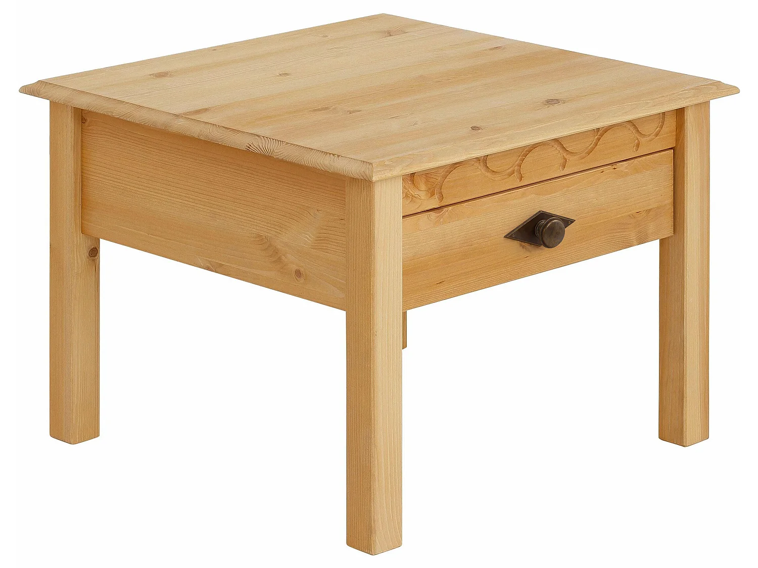 Laura|Table basse avec 1 tiroir en pin