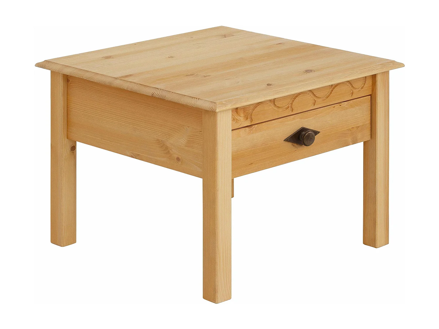 Laura|Table basse avec 1 tiroir en pin