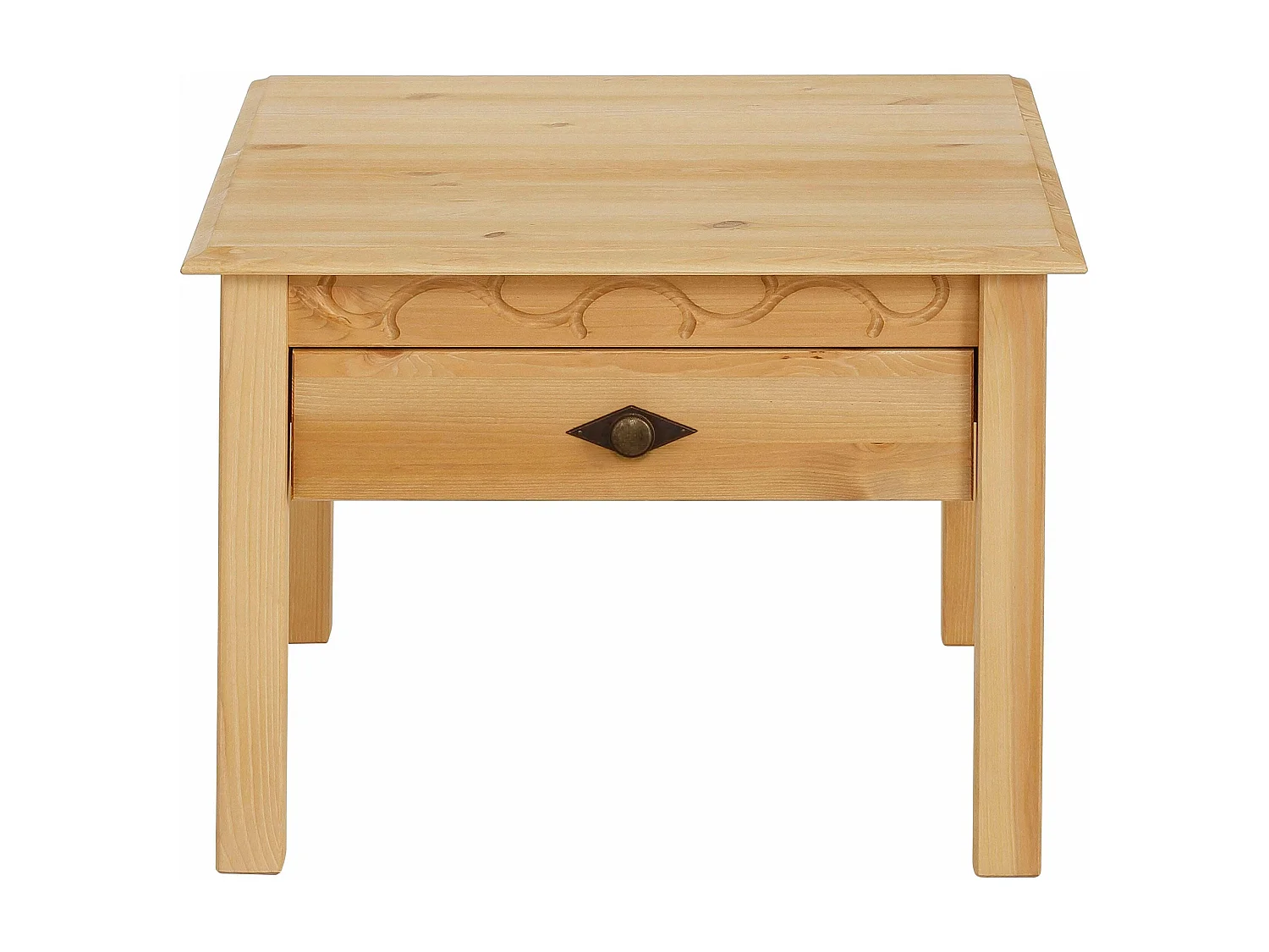 Laura|Table basse avec 1 tiroir en pin