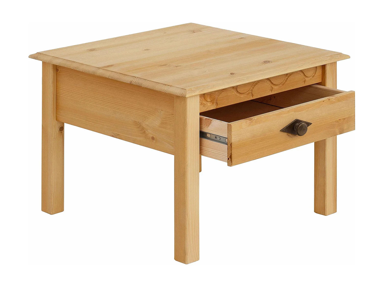 Laura|Table basse avec 1 tiroir en pin