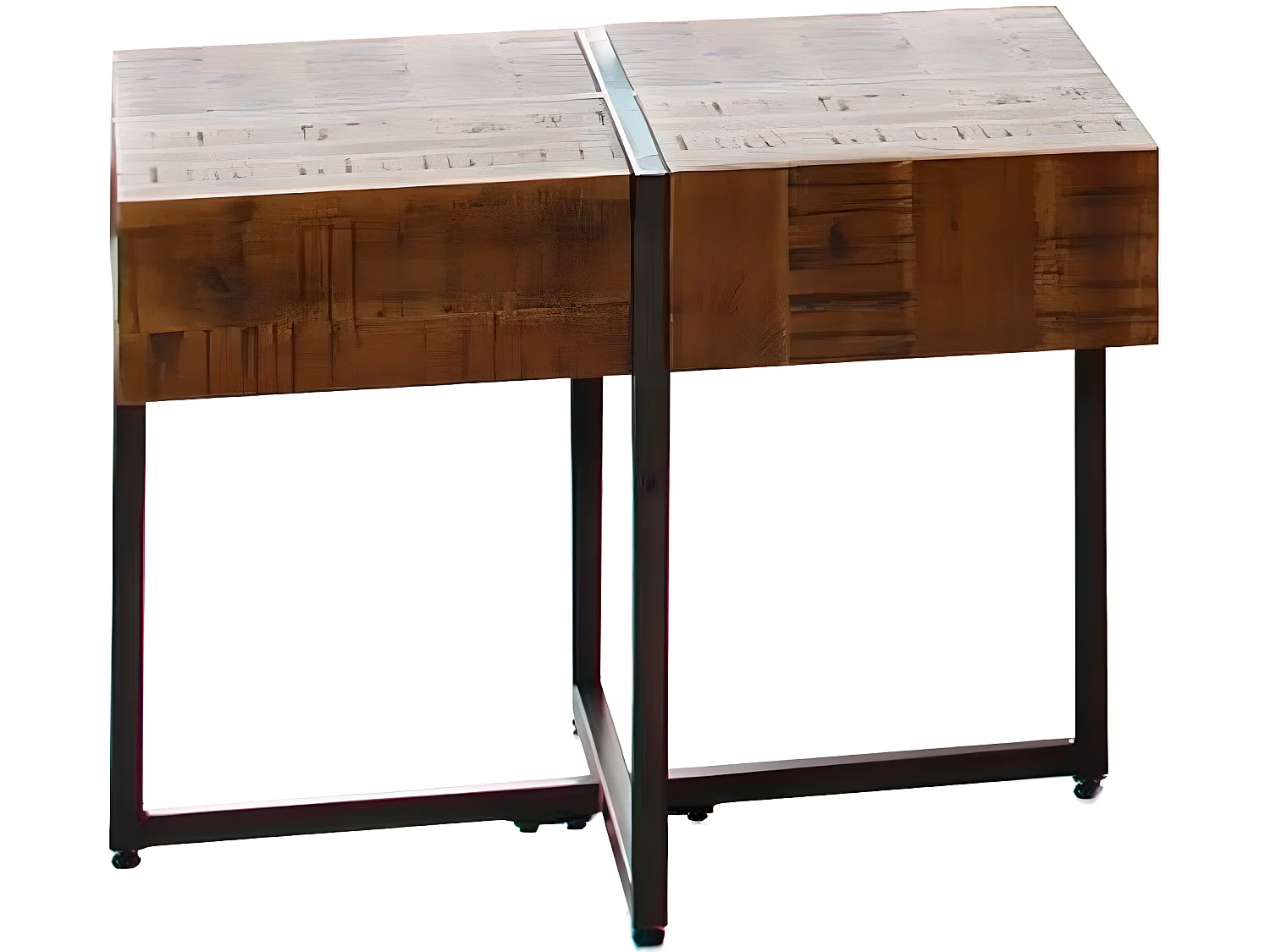 Tavolino in marrone acacia