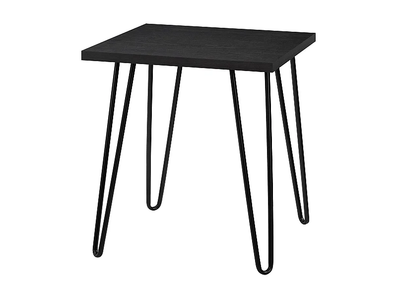 Owen | Table d'appoint carrée en panneaux de particules mélaminés noir