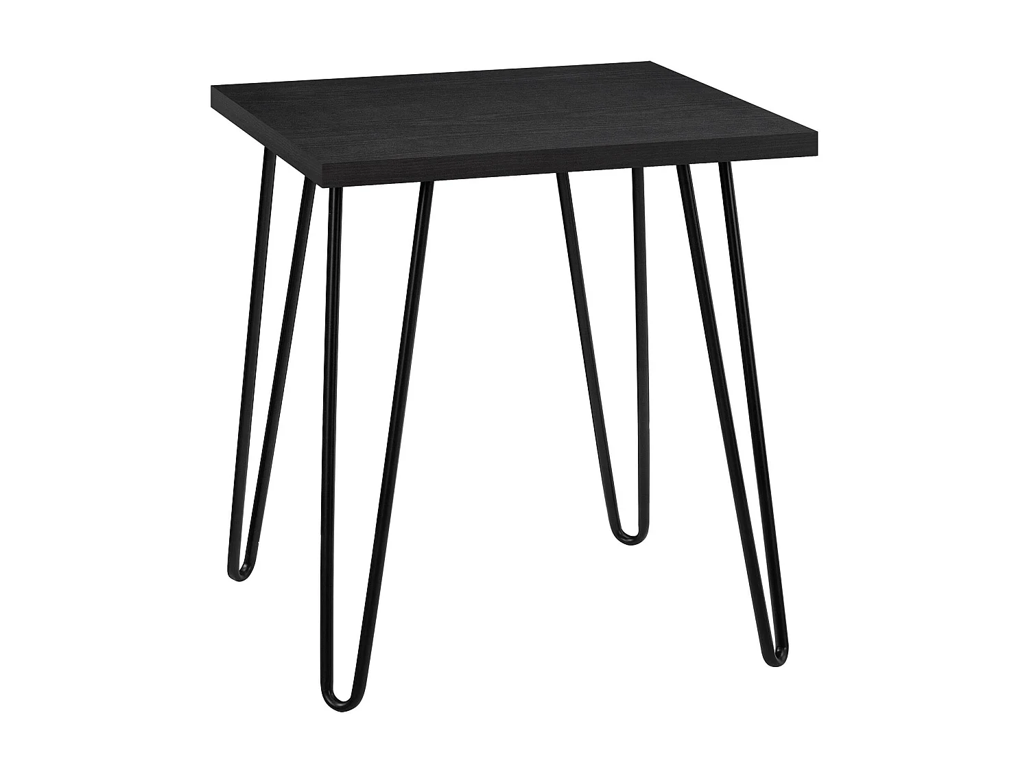 Mesa auxiliar cuadrada en tablero de partículas laminado negro
