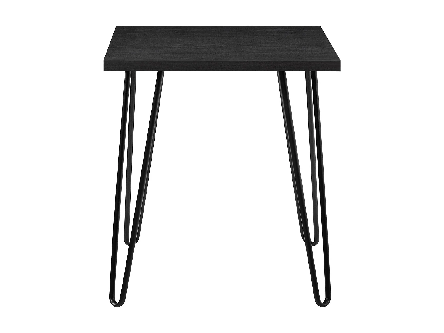 Mesa auxiliar cuadrada en tablero de partículas laminado negro