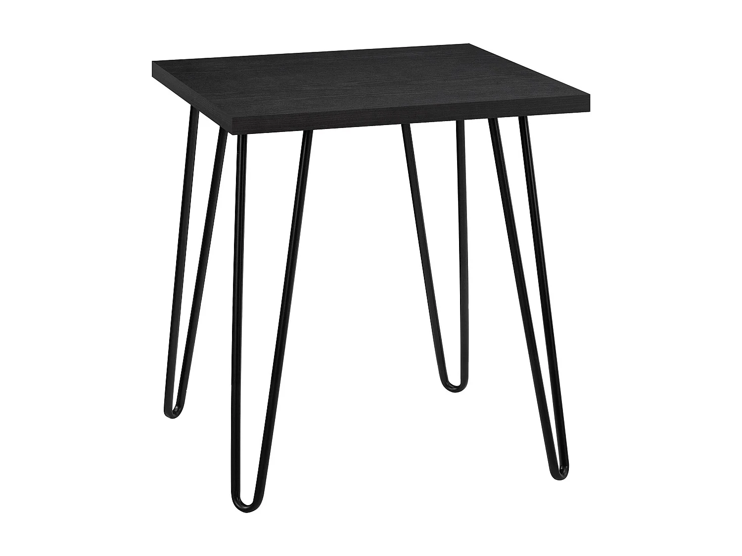 Owen | Table d'appoint carrée en panneaux de particules mélaminés noir