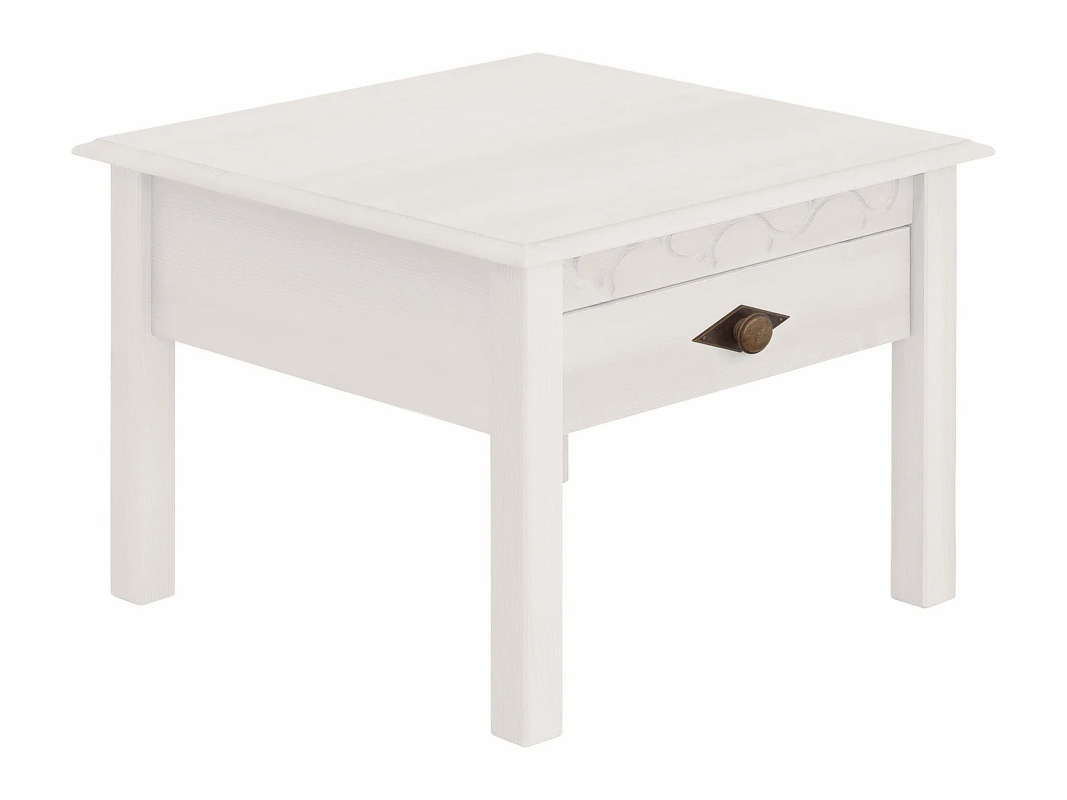 Laura|Table basse avec 1 tiroir en blanc