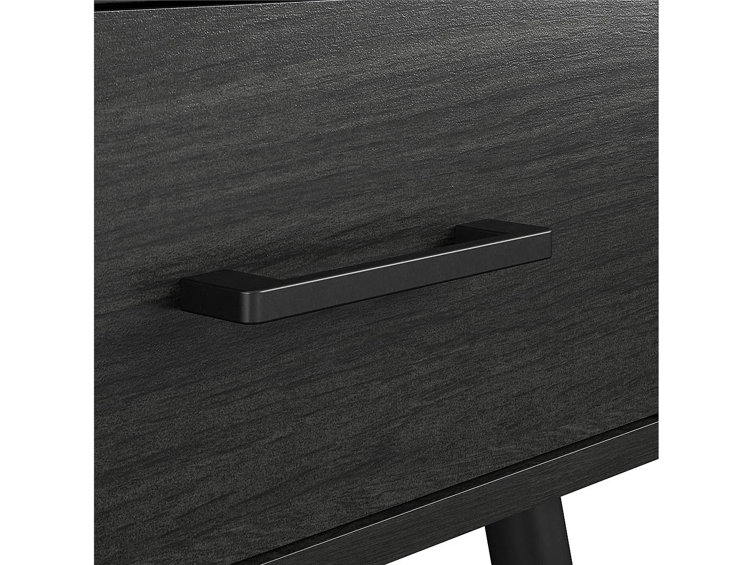 Bijzettafel 1 lade in MDF zwart eiken