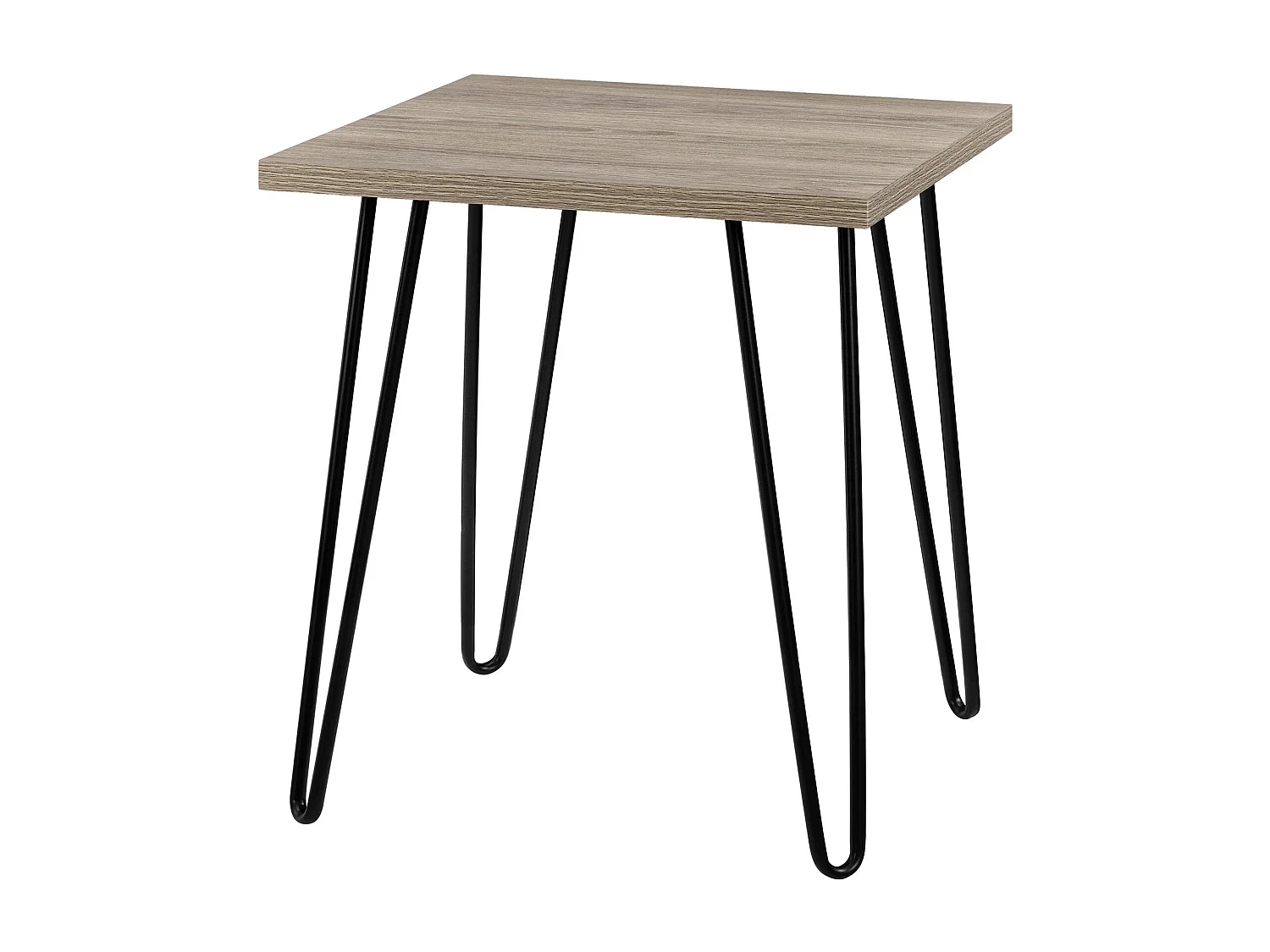 Mesa auxiliar cuadrada en tablero de partículas laminado roble